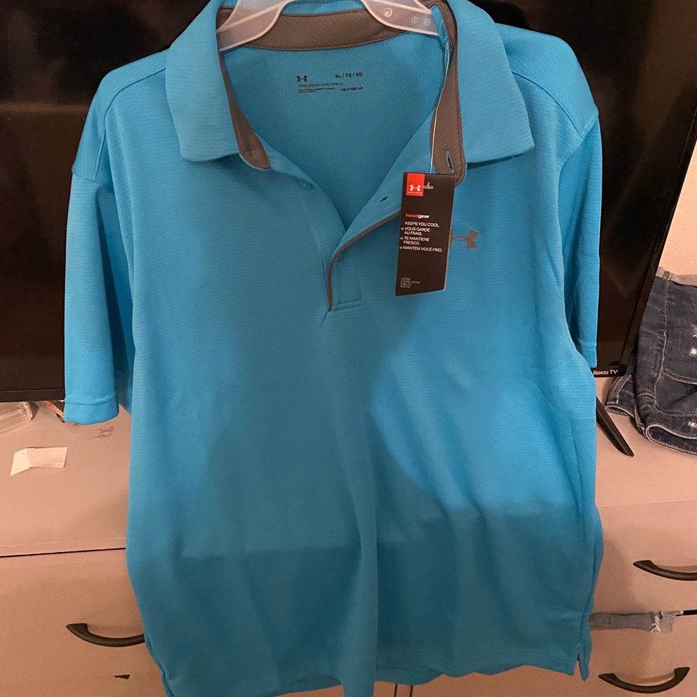 Blue Under Armor Polo